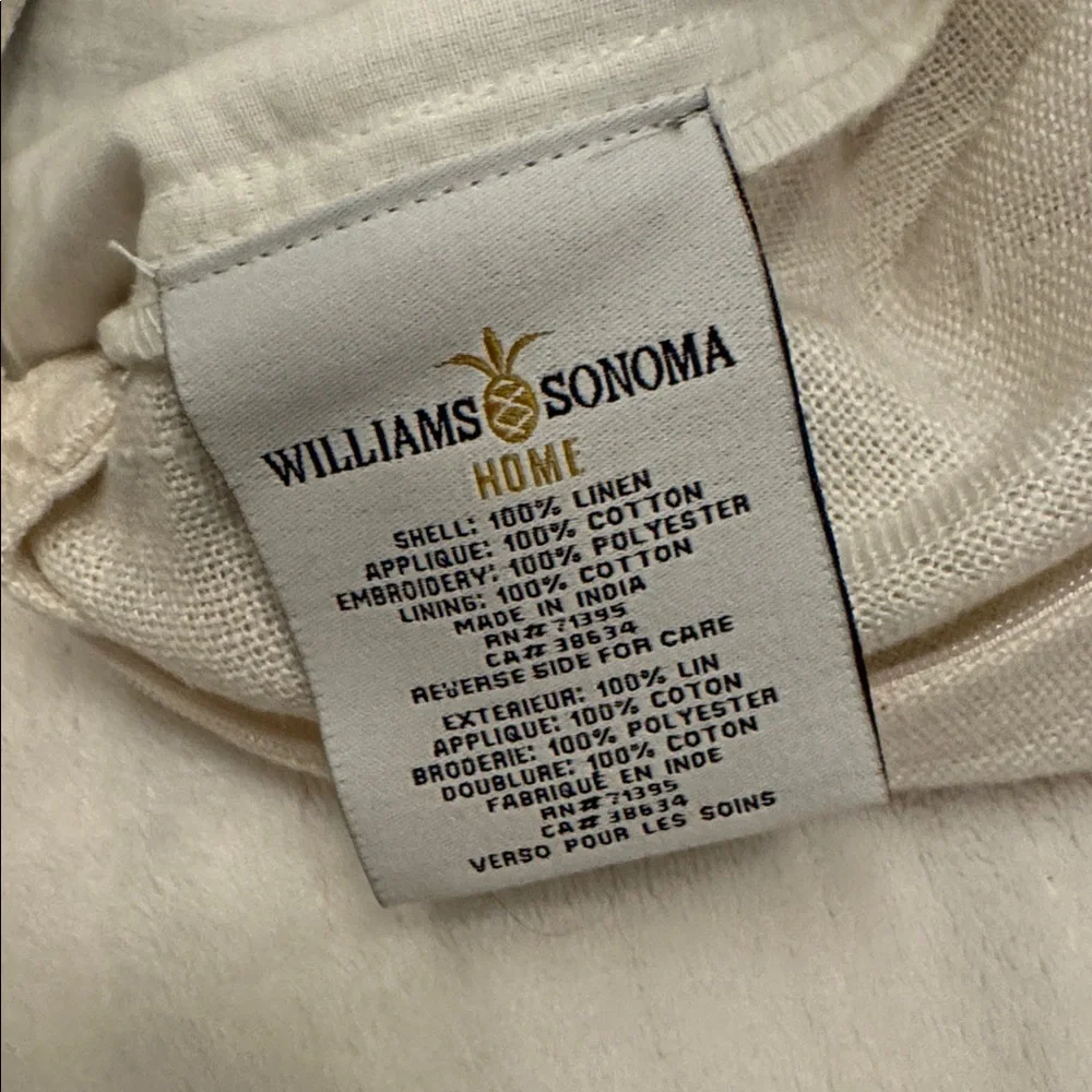 Williams Sonoma Cream Linen Fabric